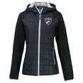 thumbnail image 2 of Women's-Cutter & Buck  Black FC Dallas Rainier Primaloft Eco Raglan Full-Zip Hybrid Hooded Jacket, 2 of 3