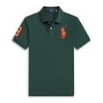thumbnail image 1 of Short Sleeve Polo Shirt Men's Loose Plus Size Lapel Solid Color Cotton Embroidered Shirt, 1 of 3