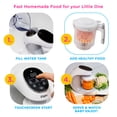 thumbnail image 6 of EVLA’s Baby Food Maker with Touch Screen and 6 Reusable Pouches, White, 6 of 7