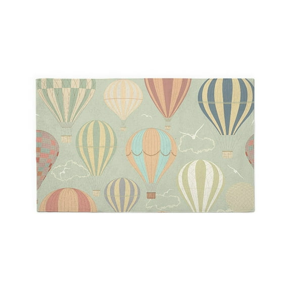 CafePress - Vintage Hot Air Balloons 3'X5' Area Rug - 3'x5' Decorative Area Rug, Fabric Throw Rug