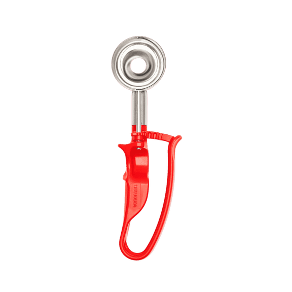 VODOMAX Food Disher, Ice Cream  Scoop, Non-Spring Design, Size 24, 1.49 oz, Red, 1.5 oz. Disher