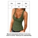 thumbnail image 2 of Top básico liso de cuello redondo ajustado y elástico de verano para mujer, 2 of 6