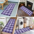 thumbnail image 5 of 2'x6' Rug Runners for Hallways Kitchen, Purple Plaid Non Slip Entryway Beside Floor Carpet Runner, Modern Art Checkered Farmhouse Washable Laundry Room Bedroom Throw Rugs Mat for Family Pet, 5 of 8