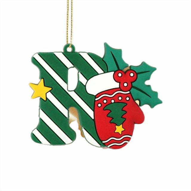 26-Style Christmas Tree Ornaments Set With English Uppercase Letters