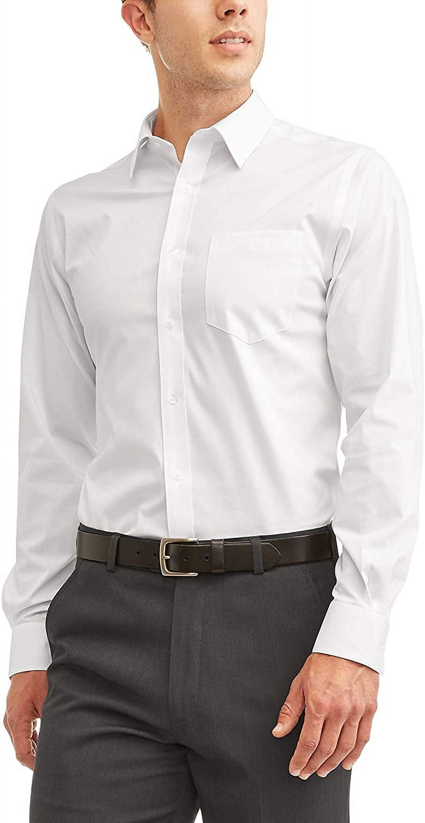 George Men's Classic Long Sleeve Dress Shirt