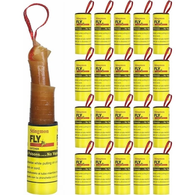 Trampas para moscas de la fruta para uso en interiores y exteriores, trampas adhesivas amarillas seguras y no tóxicas para insectos, duraderas y resistentes a los rayos UV, atrapan moscas y más con