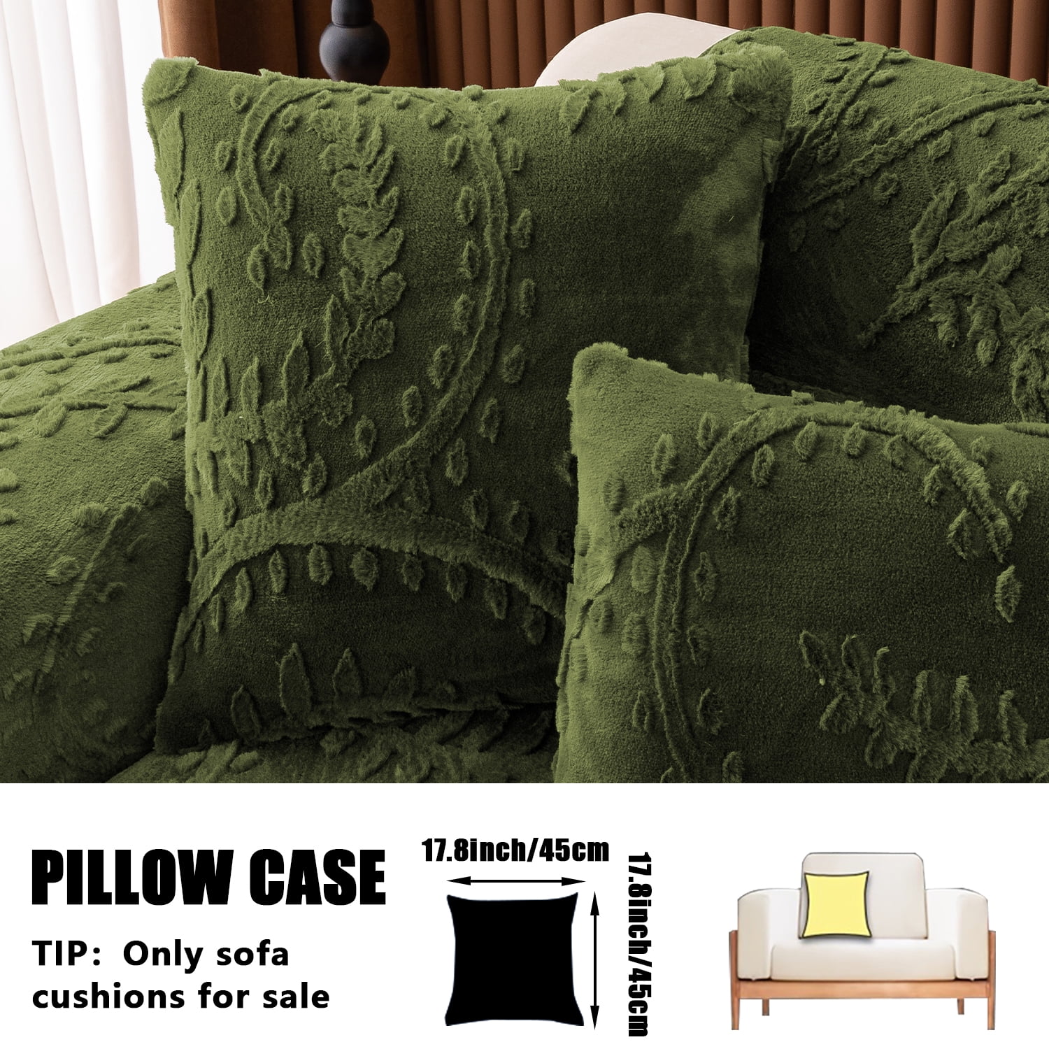 Thickened Anti-Slip Sofa Cover Scratch-Resistant & Wear-Resistant Pet-Friendly Design Soft Fabric Living Room Use Machine Washable Sofa Protector