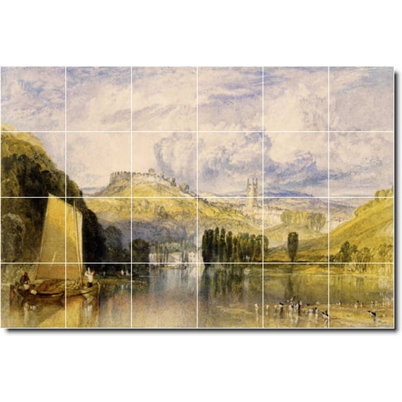 Ceramic Tile Mural-Joseph Turner Landscapes Painting 374. 48" w x 32" h using (24) 8 x 8 ceramic tiles