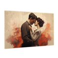 thumbnail image 2 of 1000 PCS Couple Hugging Each Other Puzzles For Adults 1000 Pieces,Creative Activity Hobbies For Adults,Great For Relaxation And Display For Puzzle Enthusiast,Retro Art Wooden Puzzle, 2 of 6