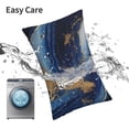 thumbnail image 6 of Sikiie Navy Blue Marble Pillow Covers, Throw Pillow Case Cushion Covers,Cushion for Bedroom,Couch,Home-14"x20", 6 of 6