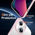 thumbnail image 2 of Clear Magnetic for iPhone 13 Mini Case, Compatible with MagSafe, [Not Yellowing] [Military Grade Protection] Slim Transparent Silicone Anti-Scratch Shockproof Phone Case for 13 Mini, Pink, 2 of 6