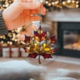 thumbnail image 4 of Stained Acrylic Maple Leaf Suncatcher - Sparkling Glitter Fall Window Hanging Ornaments, Thanksgiving Autumn Decor for Home, Wall, Door, Party Supplies (3.9 Inch), 4 of 5