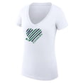 thumbnail image 2 of Women's G-III 4Her by Carl Banks White Vancouver Canucks Heart V-Neck Fitted T-Shirt, 2 of 3