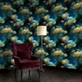 thumbnail image 2 of Peel and Stick Wallpaper Cinematic Fantasy Mushrooms Glowing Filigree Misty Forest Wall Mural 17.7in x 9.8ft Self Adhesive Removable Wall Paper Renter Friendly Wallpaper for Nursery Bedroom, 2 of 8
