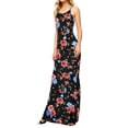 thumbnail image 4 of IROINNID Empire Dress For Women Sleeveless Round Neckline Sexy Maxi Cocktail Evening Party Flowy Backless Long Dress Cross-back Graphic Prints Dress, 4 of 7