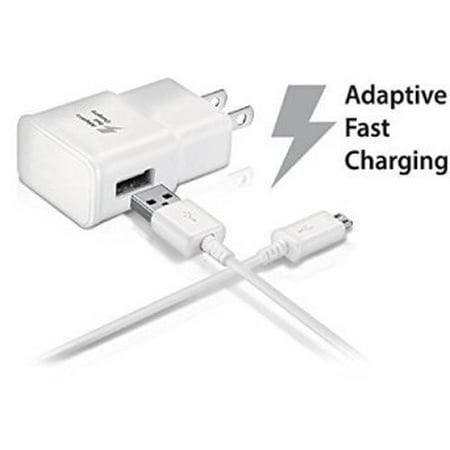 Samsung Galaxy Grand Prime Adaptive Fast Charger Micro USB 2.0 Cable Kit! True Digital Adaptive Fast Charging uses dual voltages for up to 50% faster (Best Deals For Amazon Prime Day)