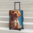 thumbnail image 2 of Lsque Blue Sky Cloud Puppy Printed Luggage Cover, Travel Luggage Protector,Scratch and Dirt Resistant, Fits 18-32 Inch Luggage - Large, 2 of 9
