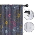 thumbnail image 4 of Blackout Kids Curtains,Pioneer Flower Floral Print Pattern Childrens Insulated Curtains Set Of 2,Bedroom Essentials,Toddler Room Decor 42"x54", 4 of 5