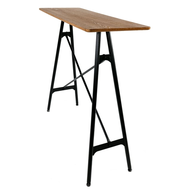 Inspirer Studio Bar-Height Industrial Style Coffee Tables, Bauhaus Style, Walnut (40 cm Width)