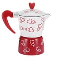thumbnail image 4 of Fashion style red heart pattern Aluminum Durable Coffee Maker Kettle Pot Household Office[Small Size of Hearts], 4 of 9