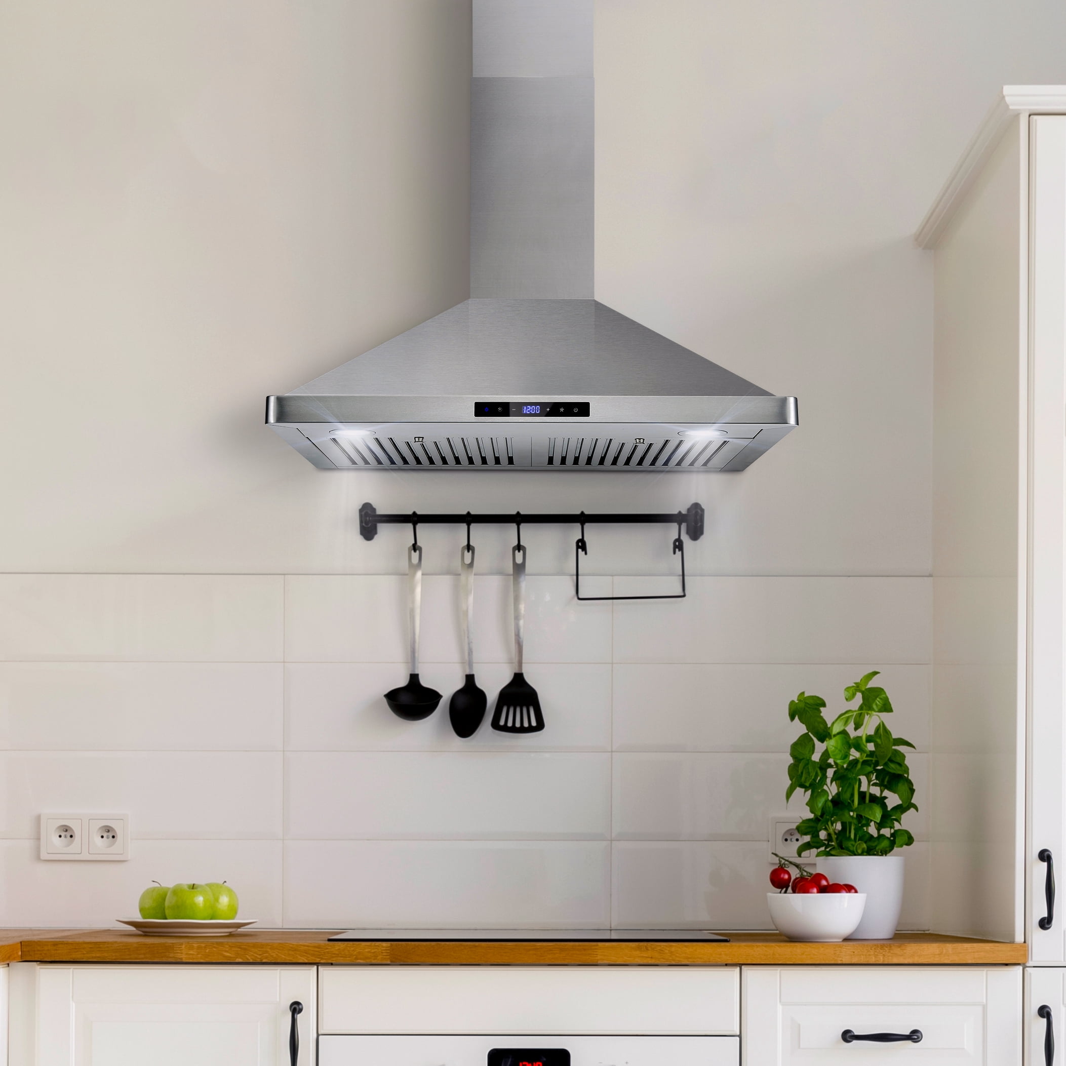 Cosmo 30 in. Ducted Range Hood in Stainless Steel with Touch Controls, LED Lighting and Permanent Filters