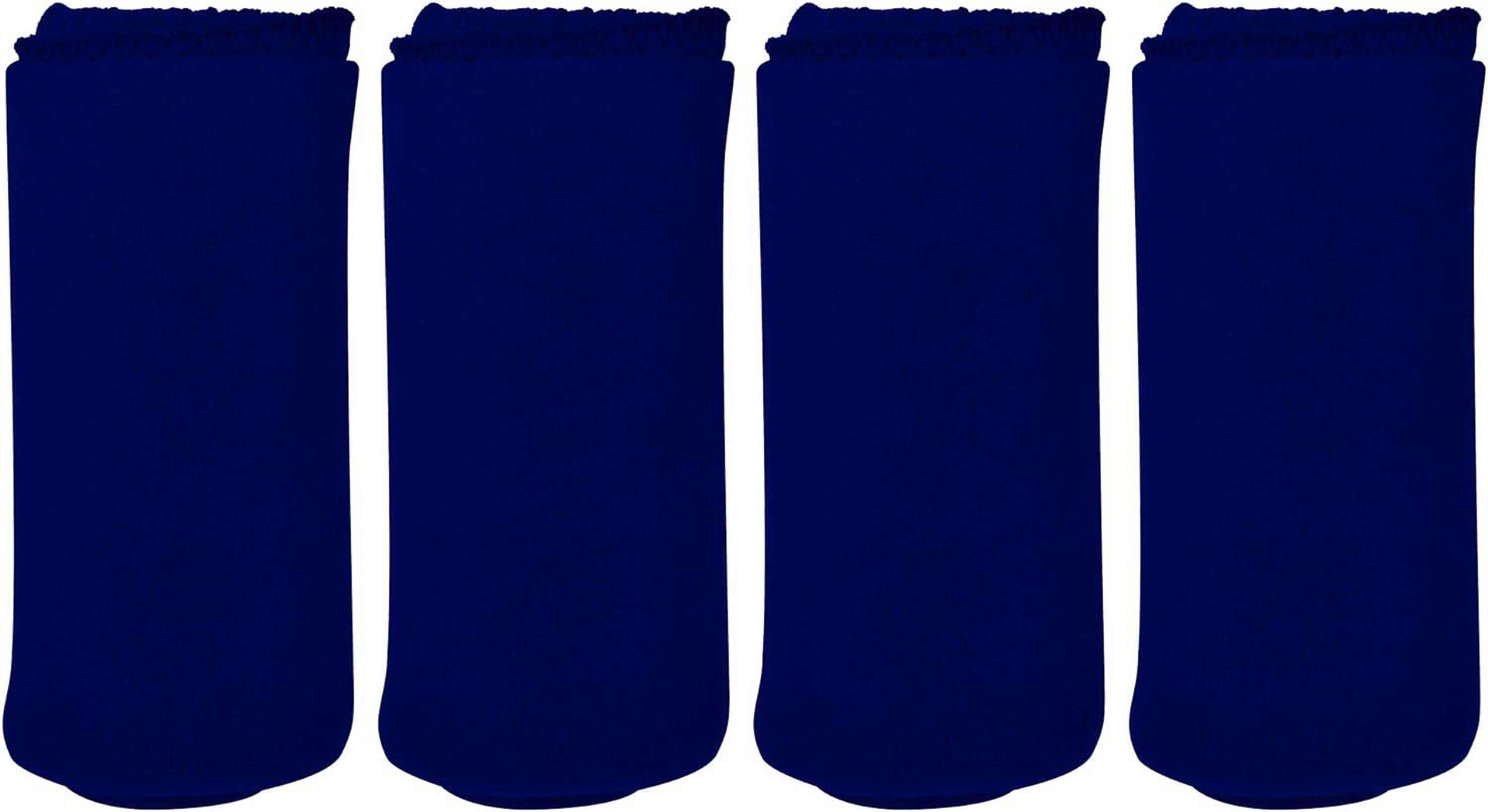 Imperial Home 50” x 60” Soft Fleece Throw Blanket for Home & Travel, Navy Blue 24-Pack
