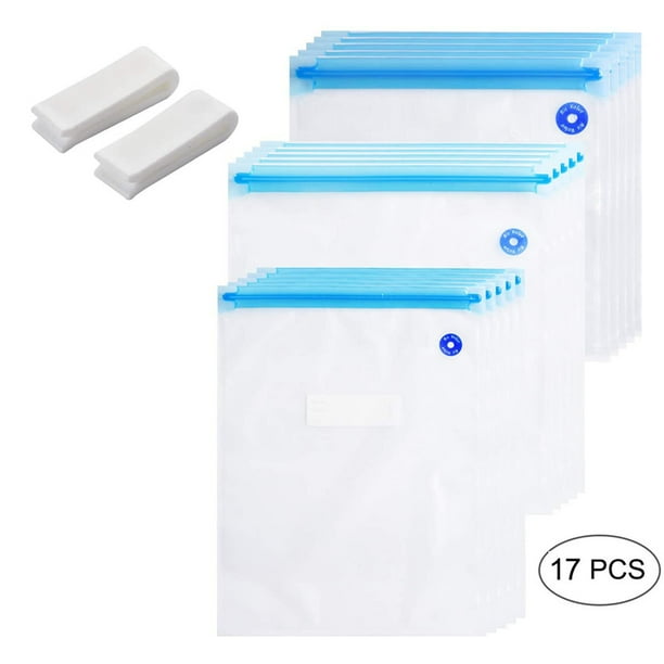 Famure Ziplock pouch setVacuum Seal Bag Reusable Zippered Handpump