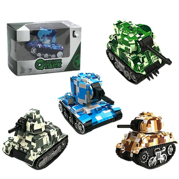 Jouet Éducatif Ensemble de 2 4 Styles de Réservoir en Alliage Mini Réservoir à Rétrofriction avec Roues Roulantes Lisses Style Q Véhicules pour Enfants Plateforme Historique WWII is-3 Réservoir Lourd