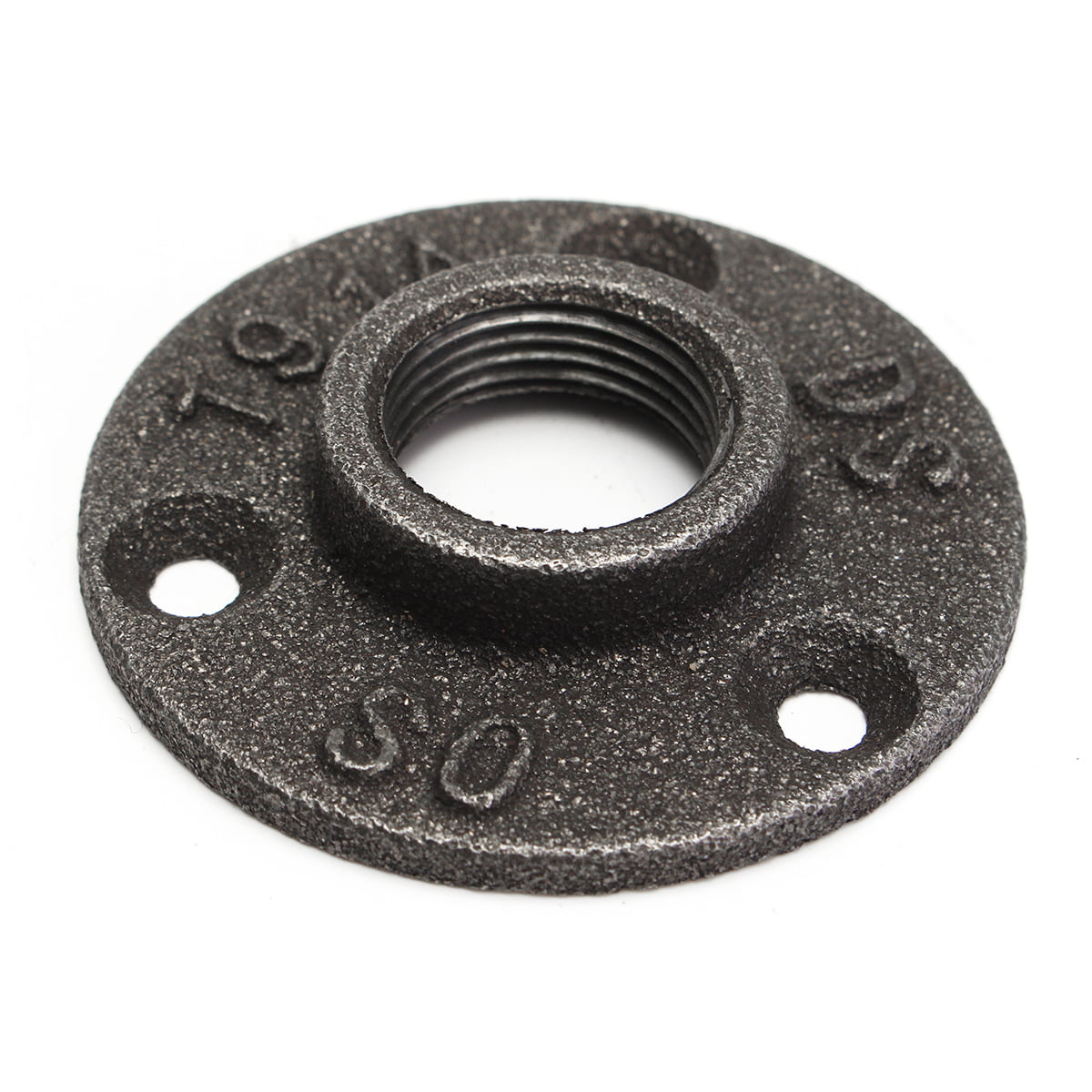 1/2" 3/4" Black Malleable Cast Iron Pipe Fittings Floor Flange BSP Threaded Hole 
