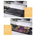 thumbnail image 2 of Large Induction Cooktop Protector Mat Purple Boho Floral Stove Top Covers for Electric Stove, Vintage Ethnic Tribal Abstract Art Decorative Stove Burner Cover Mats, Glass Top Stove Cover, 2 of 7