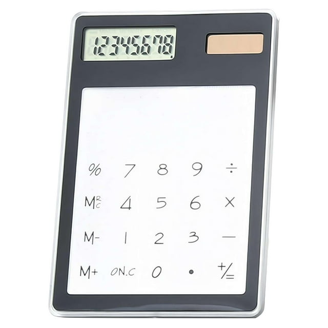 Calculatrice Numérique Standard de Base Transparente à Énergie Solaire, de Bureau, Format de Poche, Mini, Portative, pour Étudiants