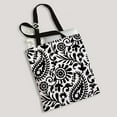 thumbnail image 2 of ABPHQTO Paisley Black White Pattern Canvas Bag Reusable Tote Grocery Shopping Bags Tote Bag 14x16 inch, 2 of 2