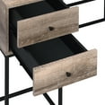 thumbnail image 4 of DUOSONG Rustic Oak And Black 4-Drawer Writing Desk Black+Brown Wood+Metal Furniture Office Desks & Work Surfaces, 4 of 6