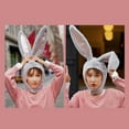thumbnail image 4 of Sombrero de orejas de conejo Zulema para Navidad Halloween Gris, 4 of 8