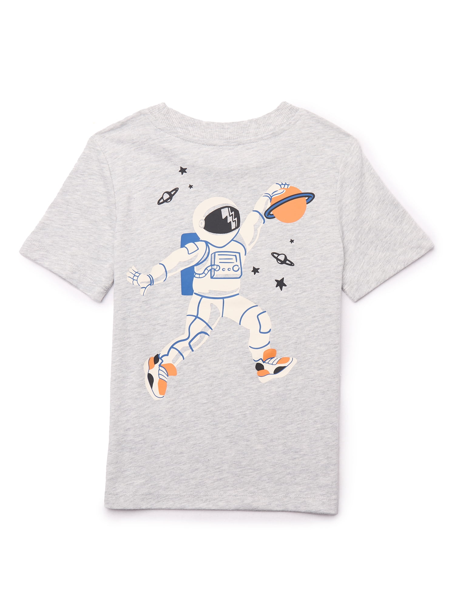 Wonder Nation Little Boys Adventure Graphic Tee with Short Sleeves, Sizes 4-10