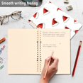 thumbnail image 4 of FORMRS 1-Subject Spiral Notebook 8" x 5" College Ruled 60 Refillable Sheet A5 Hard Cover, Cute Santa Hats Pattern, 4 of 7