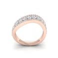 thumbnail image 3 of 2ctw Round Cut Diamond Prong Ladies 3-Row Wedding Anniversary Band Bridal Ring Solid 14K Gold GH SI2, 3 of 3