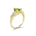 thumbnail image 2 of 1 1/2 Carat T.G.W. Peridot And White Diamond Accent 14k Gold Over Silver Ring, 2 of 4