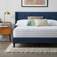 thumbnail image 2 of Rest Haven Linen Inspired Diamond Tufted Wingback Upholstered Bed, Full, Navy, 2 of 8