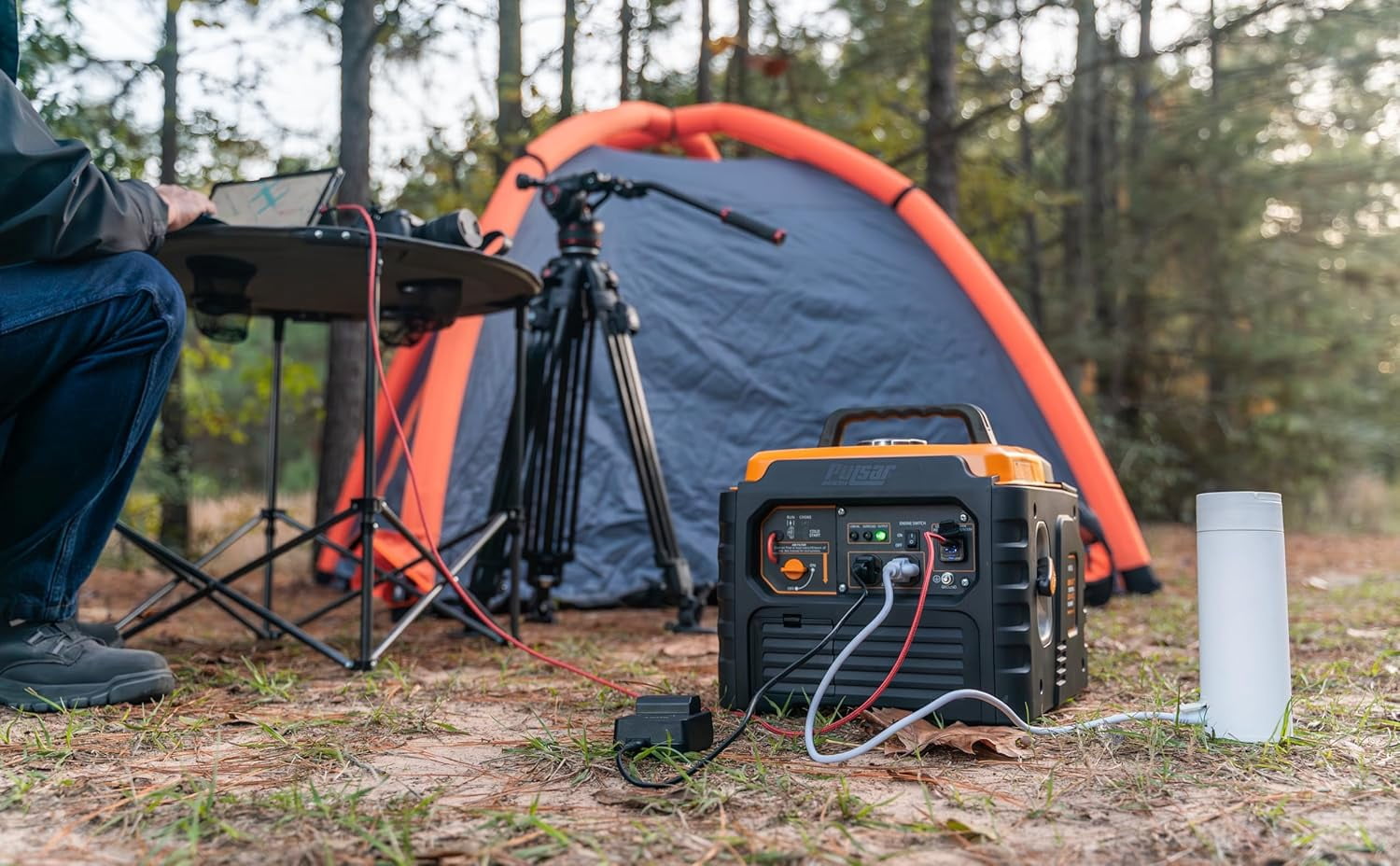 Pulsar 1500 Watt Portable Inverter Generator, Gasoline, Use for Jobsite, Camping, Outdoor & Home, NER15iS