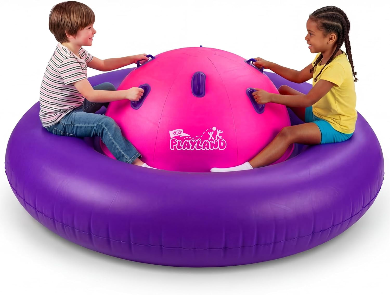 Playland Inflatable Dome Rocker for Kids Ages 5+ | Large 89” Balance Dome Rocker Bouncer with 8 Handles | Fits 3 Children, Heavy-Duty Outdoor Play Equipment for Backyard, 250 Lbs Capacity