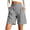 Black, variant on Women's Bermuda Shorts High Waisted Casual Plaid Loose Fit Summer Beach Vacation Shorts with Pockets