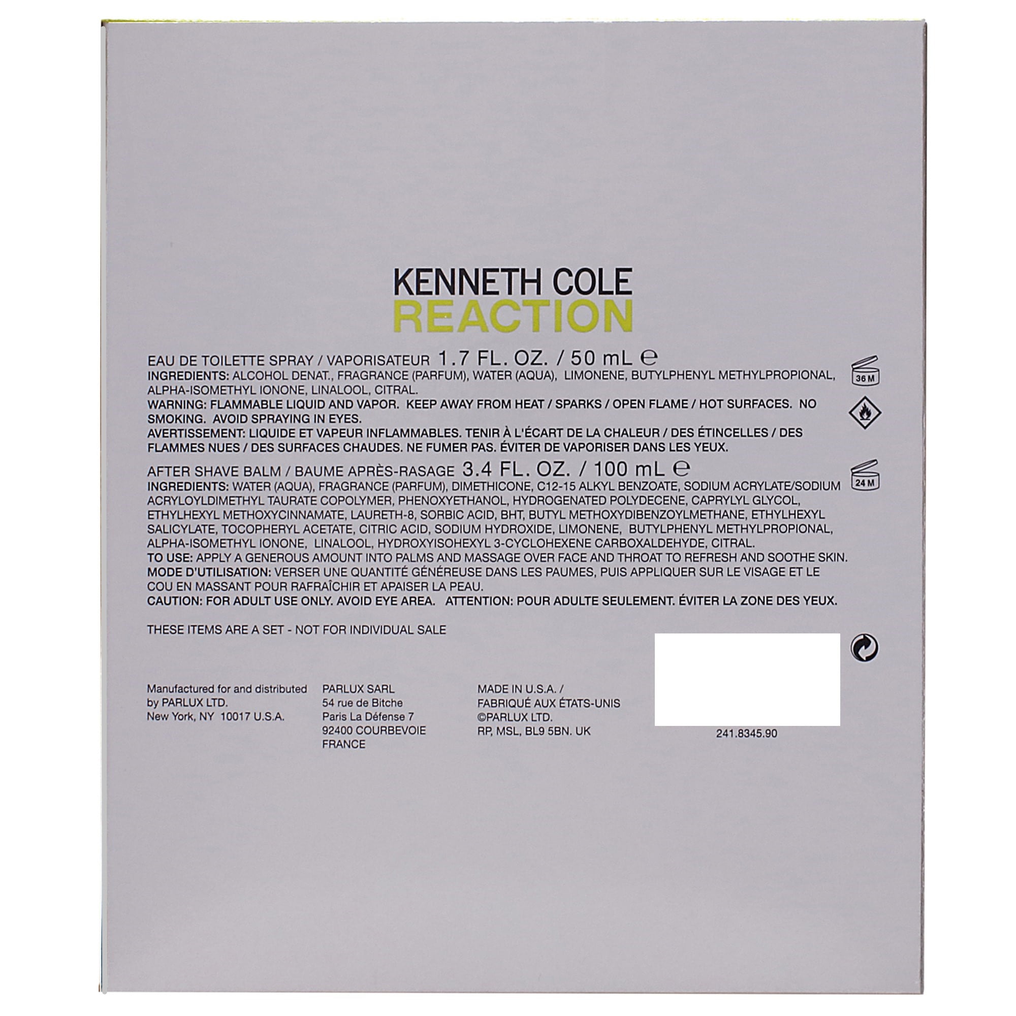 Kenneth Cole Reaction Cologne Gift Set for Men, 2 Pieces