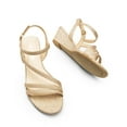 thumbnail image 5 of DREAM PAIRS Strappy Wrapped Dressy Wedge Sandals, Comfortable  Sparkly Rhinestone Ankle Strap Mid Heel Wedges Casual Summer, Open Toe Evening Dress Wedding Dance Shoes, 5 of 7