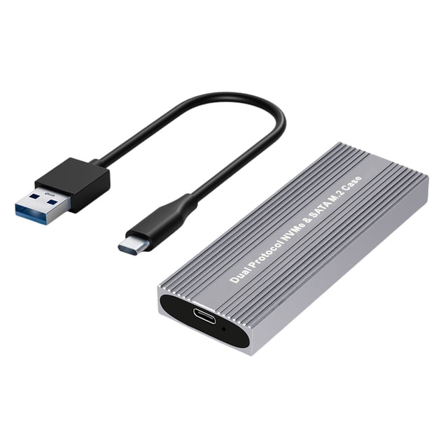 Bsvklp Estuche SSD protocolo dual para SSD M.2 SATA NVME 2230/2242/2260/2280 (cable A-C)