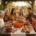 thumbnail image 5 of Ktaxon 5 Quart Pumpkin Enameled Cast Iron Dutch Oven with Upgraded Textured Handles, 500°F Oven Safe Pumpkin Pot w/ Potholder & Gloves, Halloween & Thanksgiving Gift, 5 of 12