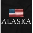 thumbnail image 2 of Alaska Pride American Flag AK USA Plus Size Crewneck Graphic Tee Shirt Brisco Brands 2X, 2 of 5