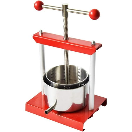 

Cheese Tincture Herb Fruit Wine Manual Press - 0.8 Gallon Stainless Steel Barrels Press Machine for Juice Vegetable Wine Olive Oil