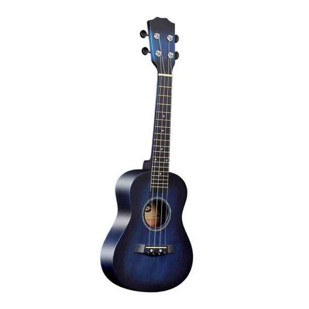 Ukulele de caoba 23 pulgadas Instrumento musical 4 cuerdas Música de guitarra Toy educativa para todas las edades Azul oscuro