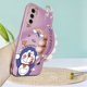 thumbnail image 2 of (Con Pulsera) Para Motorola Moto G60 G50 G30 E6s 2020 E7 Power Edge 20 Dibujos Animados Lindo Arco Iris Doraemon Patrón Cubierta Suave Borde Cuadrado Carcasa De Lujo Chapado En TPU Funda Para Teléfono, 2 of 4